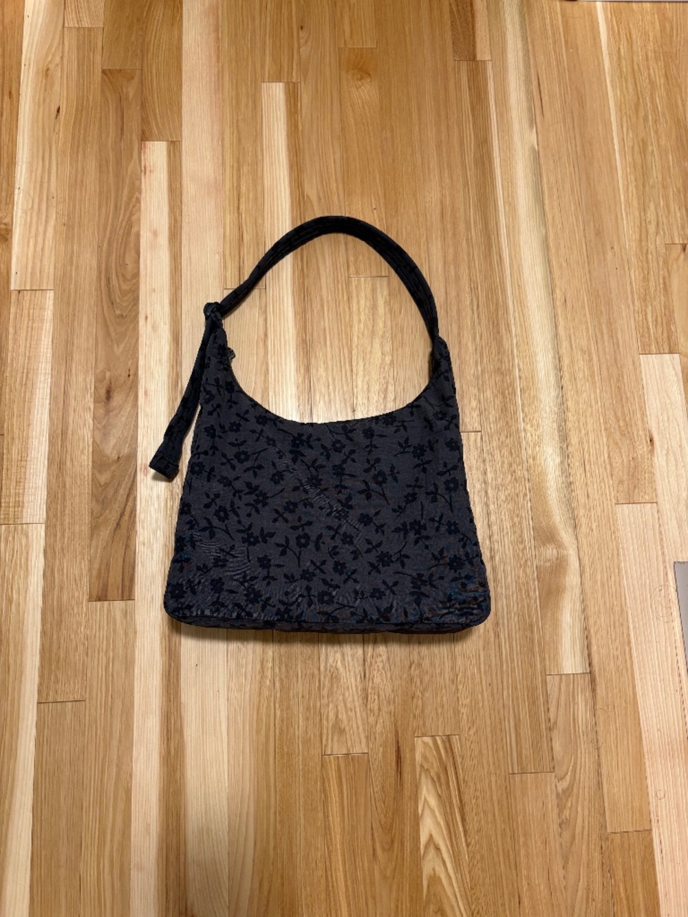 Baggu Charcoal Ditsy Floral Shoulder Bag - EUC